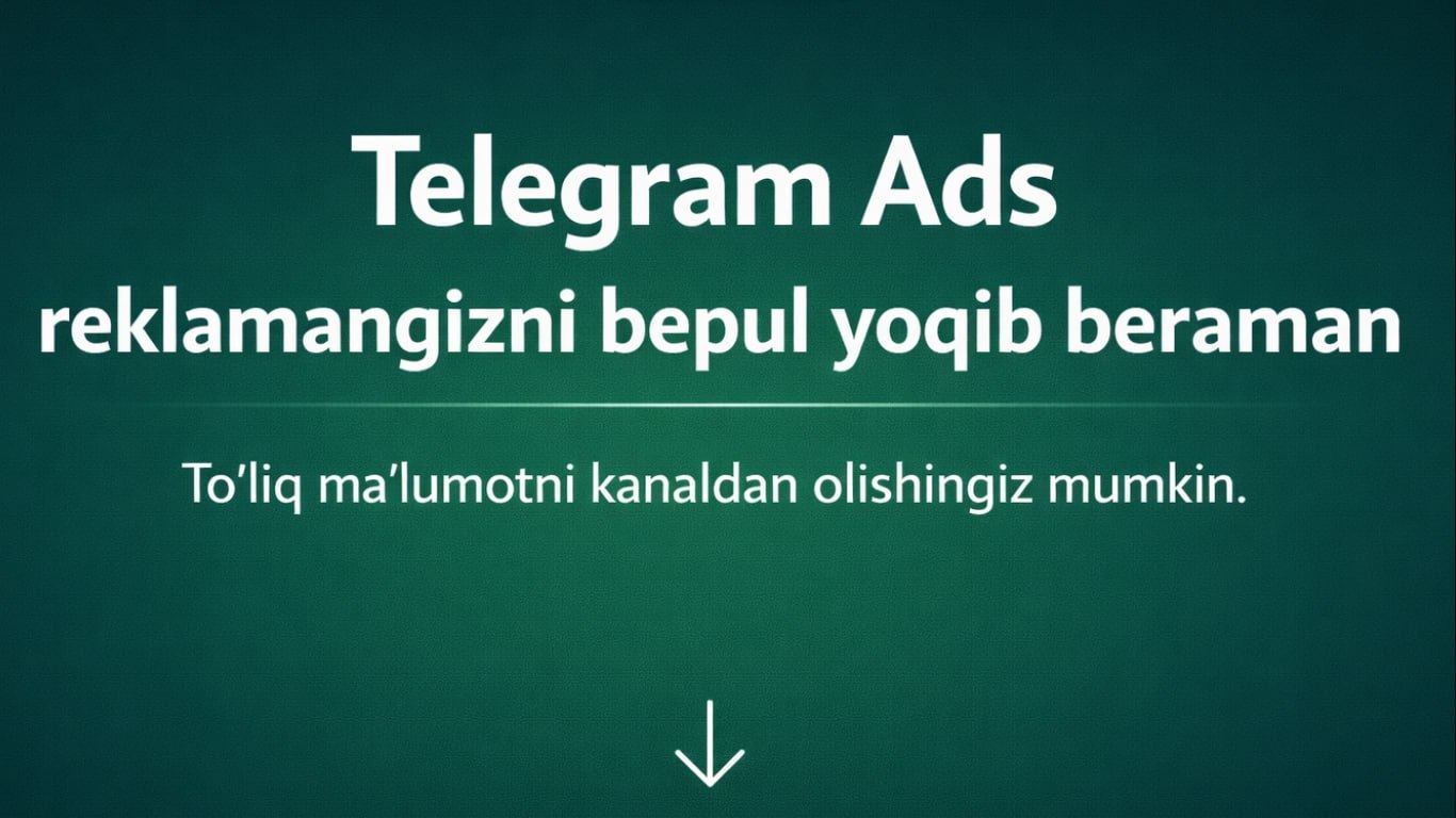 Javoxir Tuxtayev | Telegram Ads