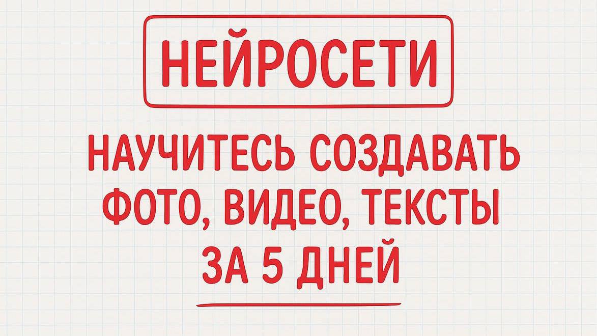 Бесплатный курс по ИИ
